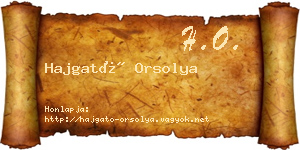 Hajgató Orsolya névjegykártya